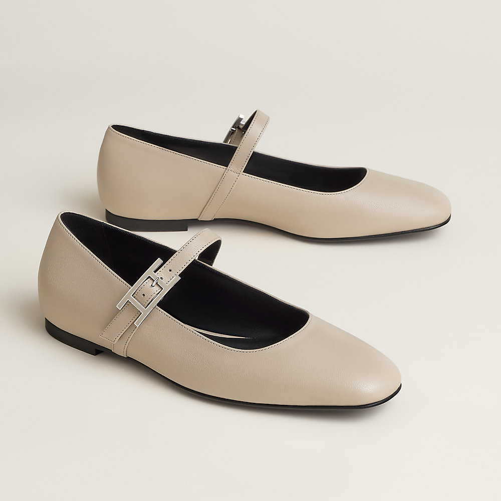 Ballerines Hermès Jolly - Taille EU 39.5 / US 9.5 - Cuir Noir - Neuf Dans Boîte